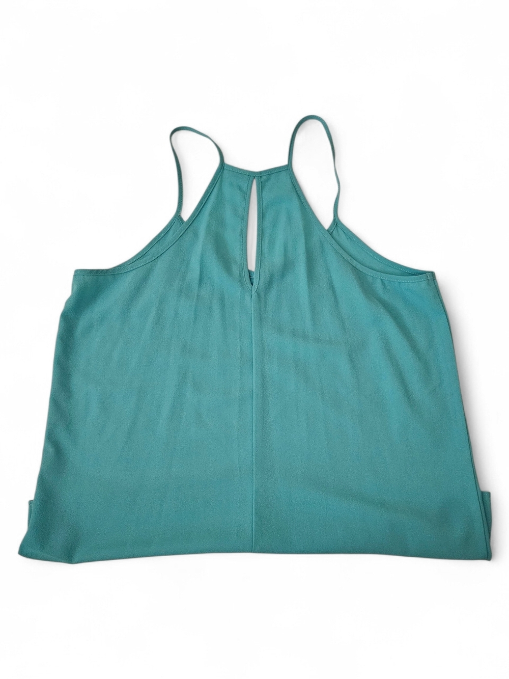 Paper Crane Teal Halter Camisole with Keyhole Back